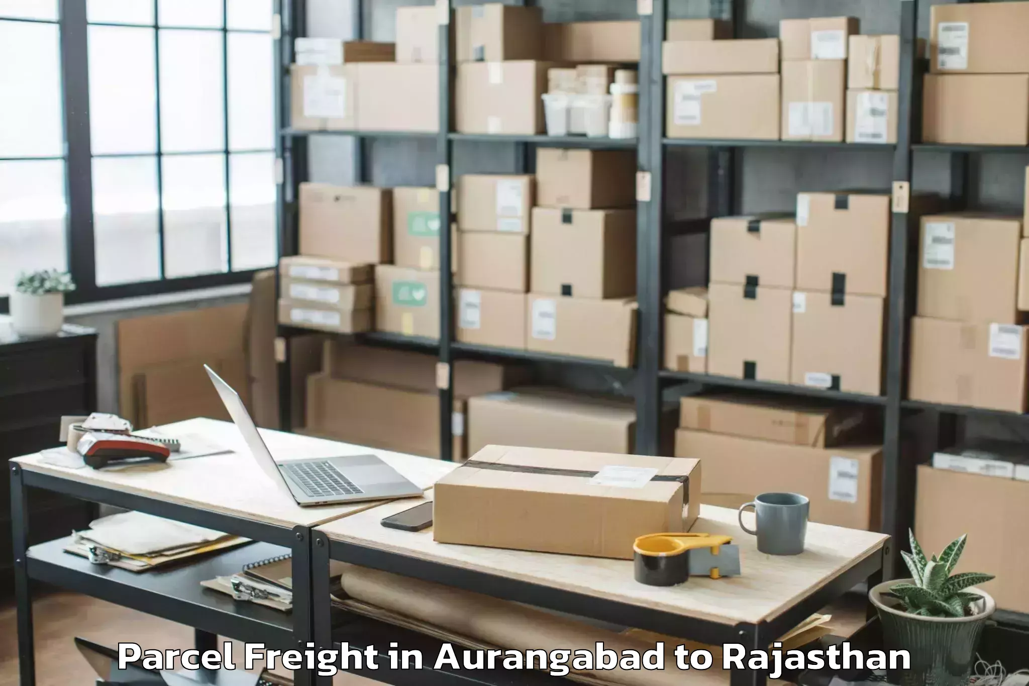 Easy Aurangabad to Sanganer Parcel Freight Booking